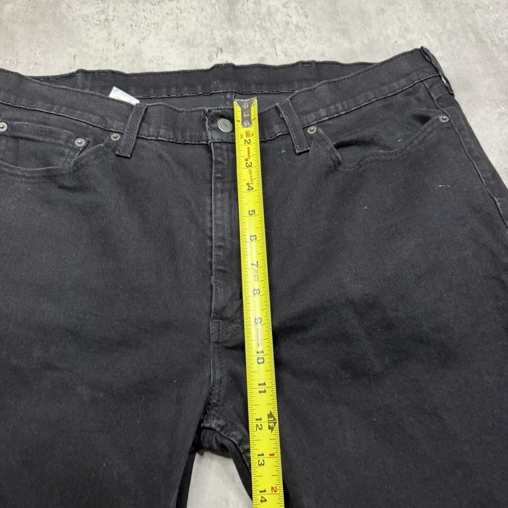 Levi's 514 Straight Fit Jeans Faded Black Denim 38x32 Mens Pants Work USA